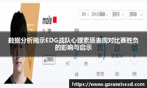 数据分析揭示EDG战队心理素质表现对比赛胜负的影响与启示