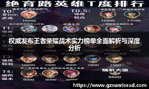 权威发布王者荣耀战术实力榜单全面解析与深度分析
